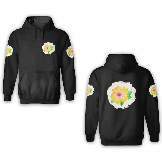 Yellow and white flower 3D Hoodies