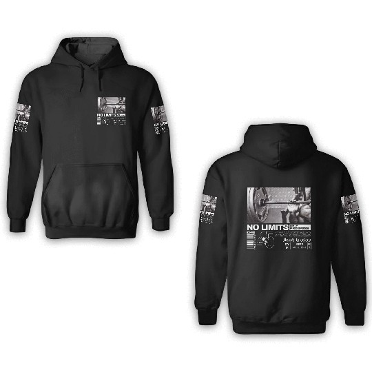 No Limits, Only Progress. 3D Hoodies