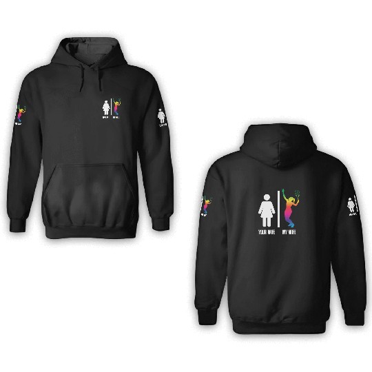 Tennis Your Wife My Wife Rainbow Player 3D Hoodies