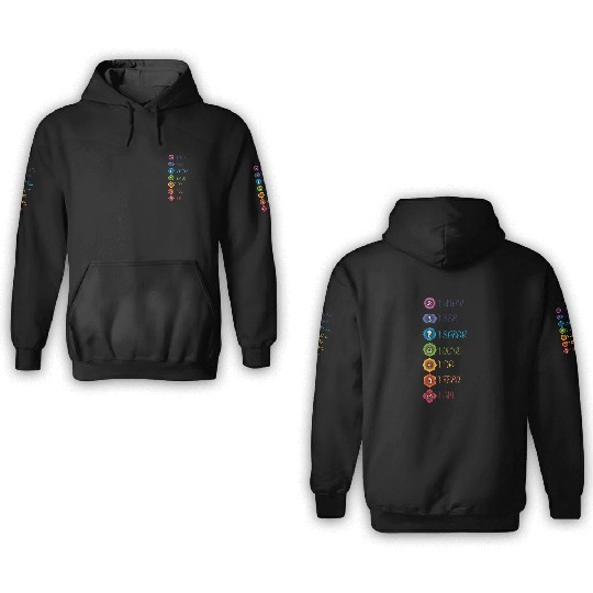 Chakra Meditation Mandala Design 3D Hoodies
