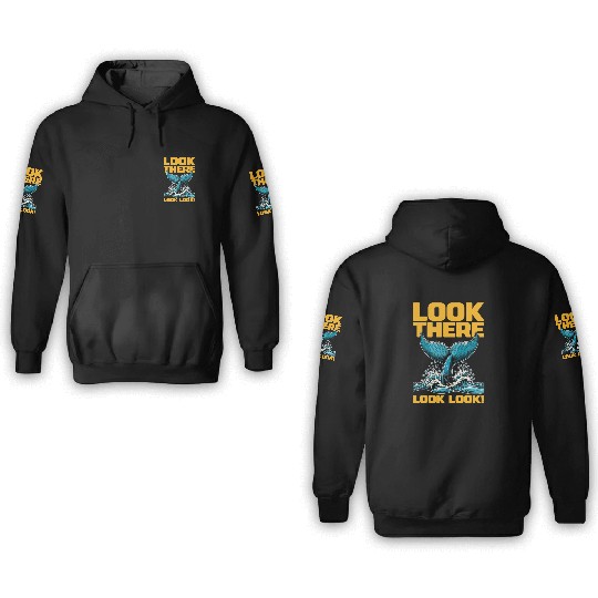 Whale Watching Look There Look Look Sea Creatures 3D Hoodies