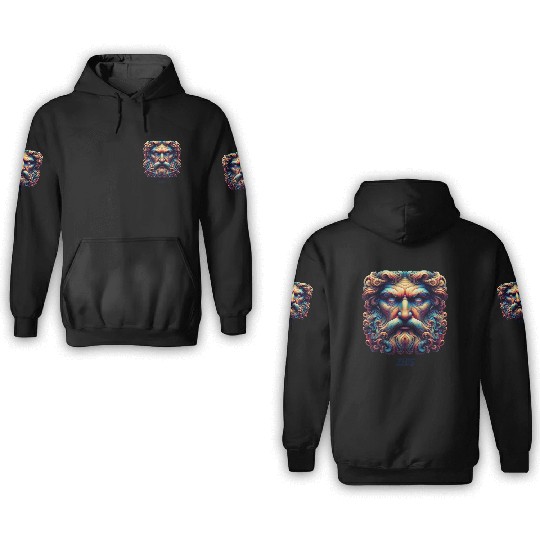 face of zeus mythosview 3D Hoodies