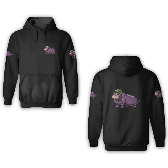 Hip Eggplant 3D Hoodies