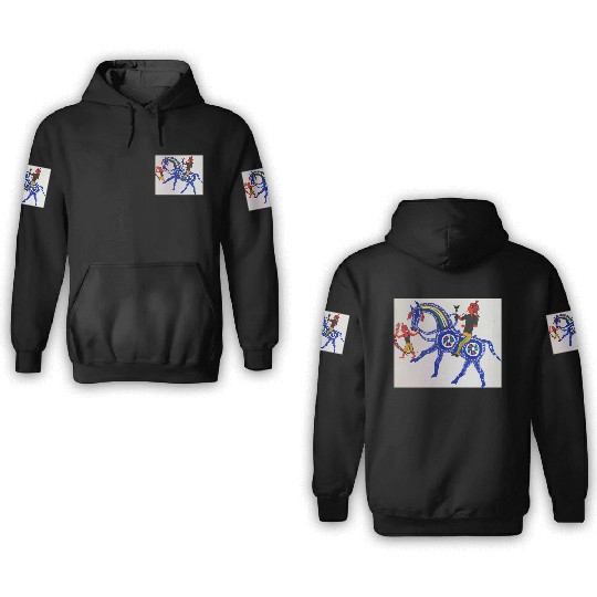 Aadivasi tribal painting 3D Hoodies