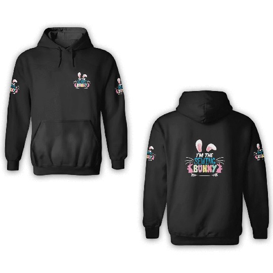 I'm The Sewing Bunny Cute Family Easter Day 3D Hoodies