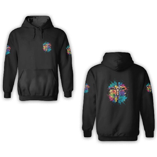 Jesus Christ On Cross Happy Easter 3D Hoodies
