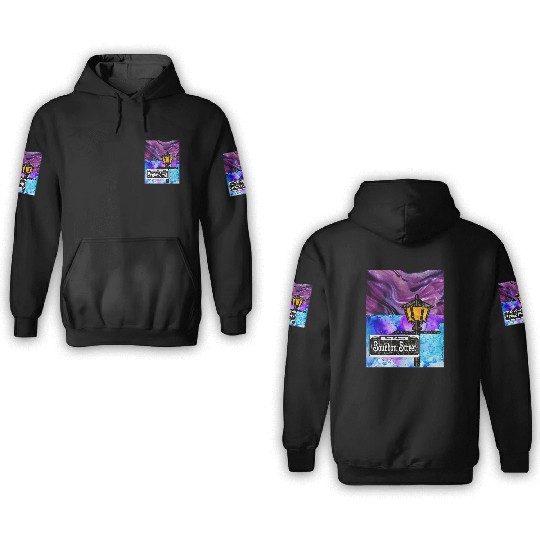 Purple Bourbon Street Lamp Post 3D Hoodies
