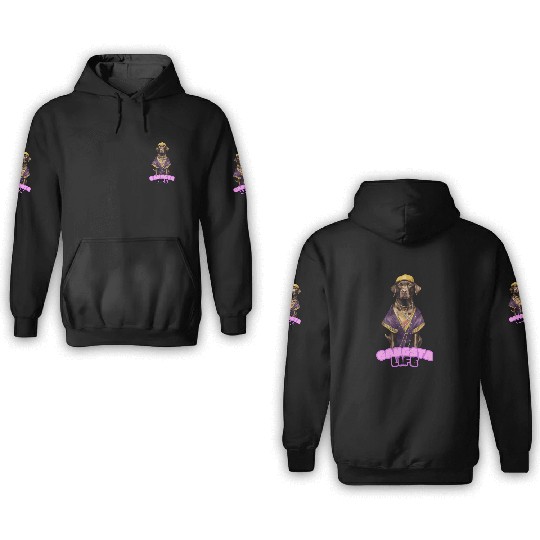 Gangsta Life Chocolate Labrador 3D Hoodies