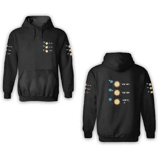Lunar Eclipse Solar Eclipse Apocalypse 3D Hoodies