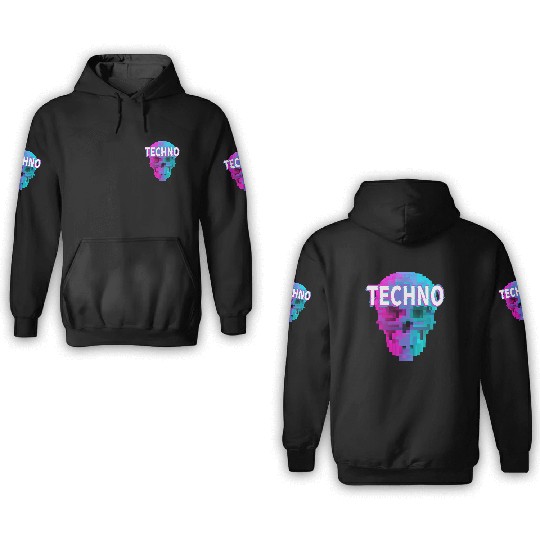 Techno House Party EDM Festival Goa Electro Rave 3D Hoodies