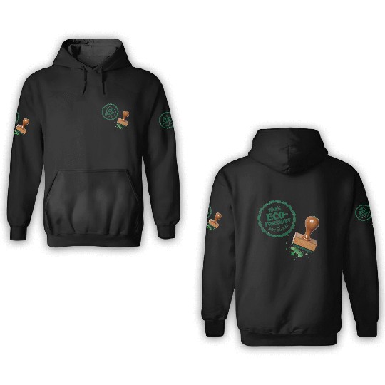 100% Eco-Friendly Stamp 3D Hoodies