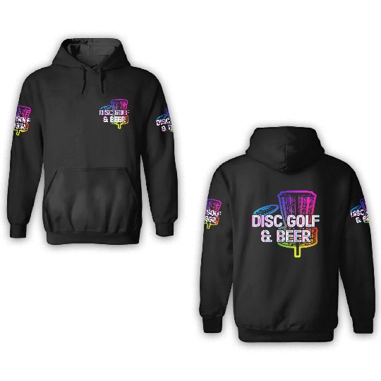 Disc Golf and Beer Drinking Outdoor Game Drinker 3D Hoodies