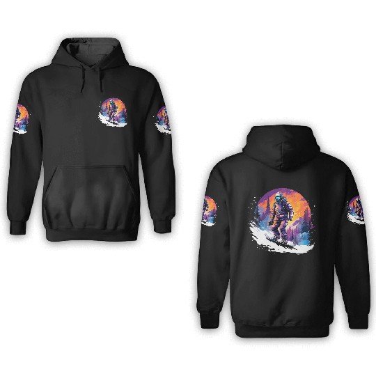 Snowboarding 80s Look 3D Hoodies