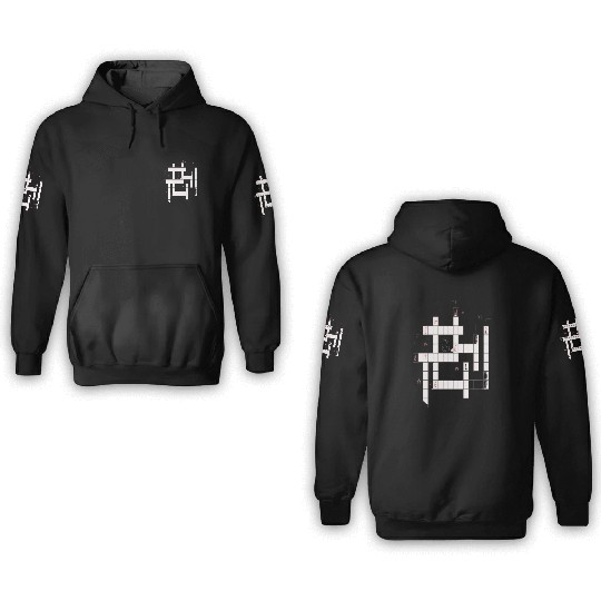 Preppy Crossword 3D Hoodies – Stylish & Fun Word Puzzl