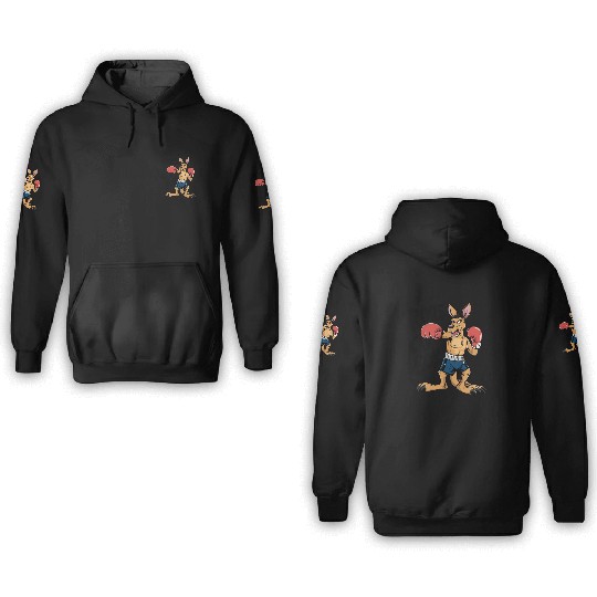 Roos Can Box Kangaroo Boxing Fun for Kangaroo 3D Hoodies