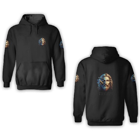 Eyes on God Hands On Lens 3D Hoodies