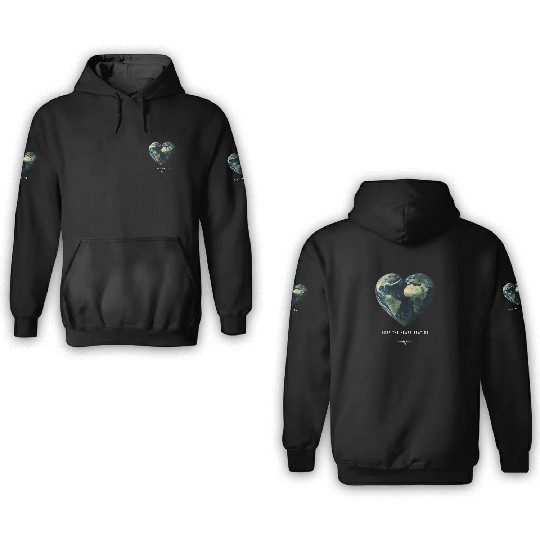 Keep the Heart Beating Earth Day Heart Environment 3D Hoodies