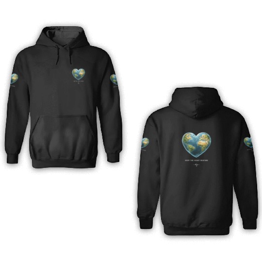 Keep the Heart Beating Environment Earth Day Heart 3D Hoodies