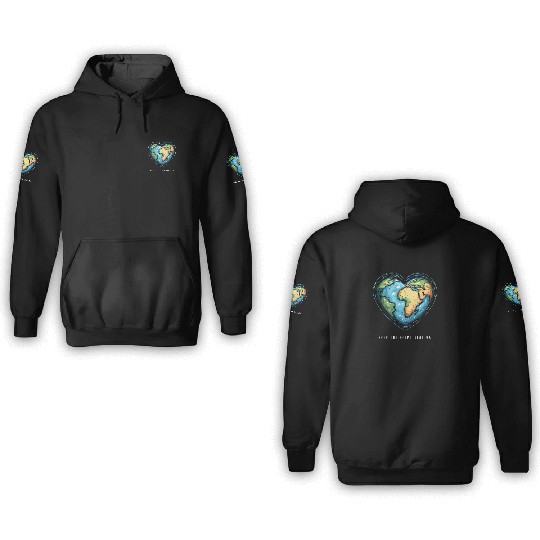 Keep the Heart Beating Environment Earth Day Earth 3D Hoodies