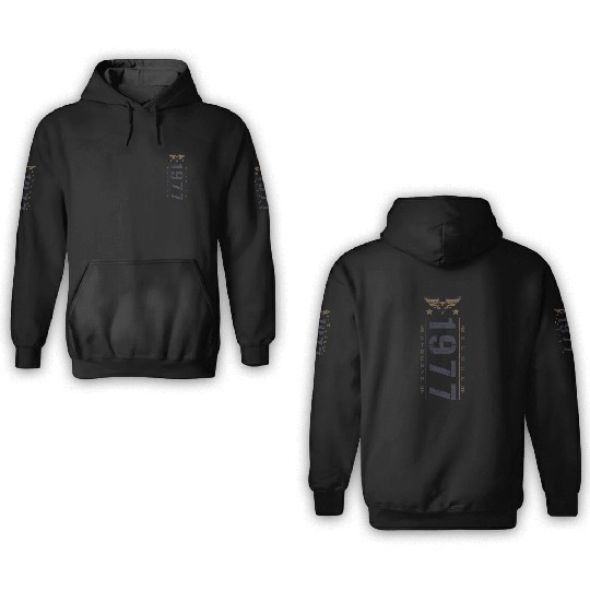Limited Edition 1977 Birthday Strength and Honor 3D Hoodies