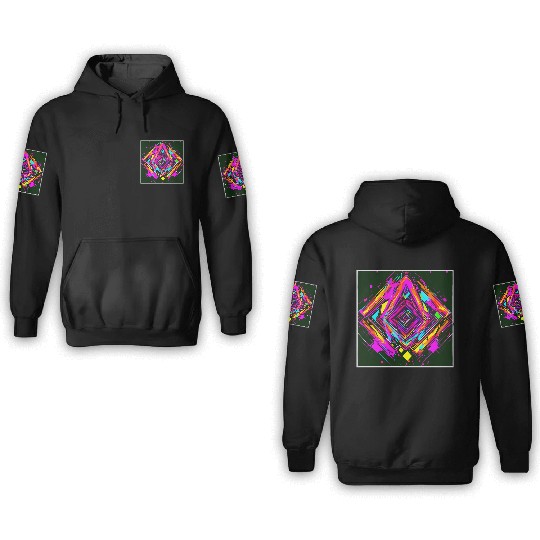 Neon Colors Vintage Party Rave 3D Hoodies