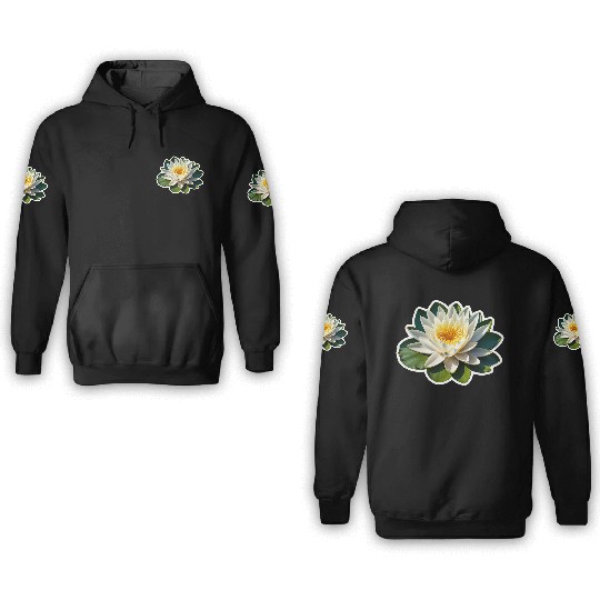 A beautiful Water Lily 3D Hoodies