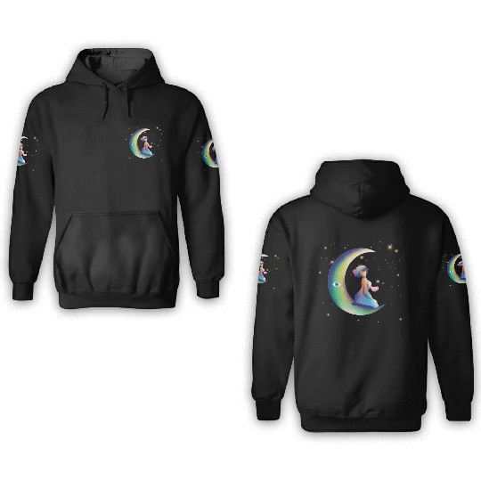 Moonlit lady 3D Hoodies