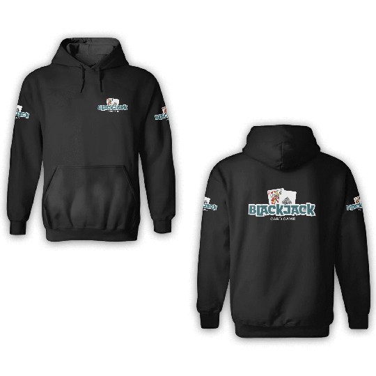 Blackjack: The Classic Card Game 3D Hoodies