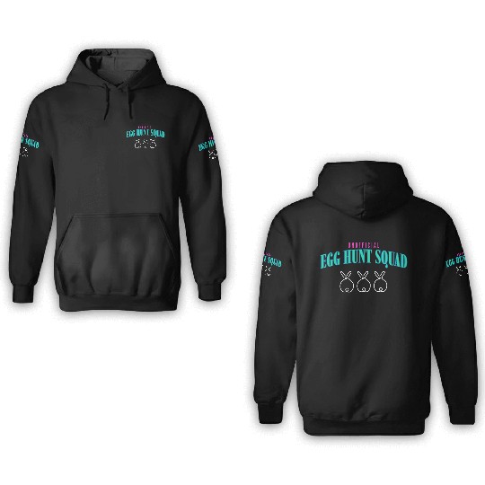 Unofficial Egg Hunt Squad Easter 3D Hoodies