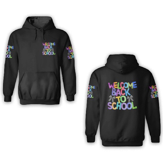 Welcome Back to School Coquette Bow Design 3D Hoodies