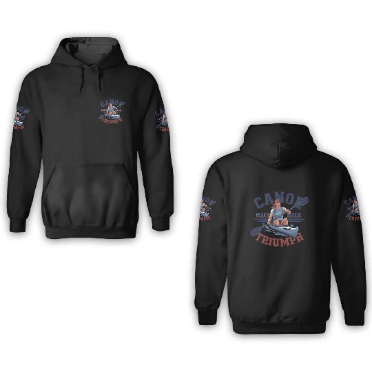 canoe race triumph 3D Hoodies