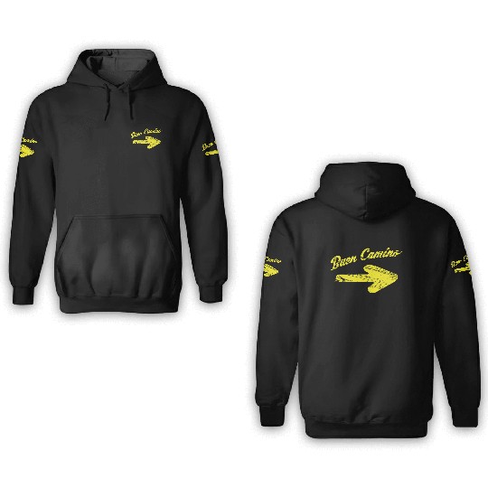 Way of St. James buen camino yellow arrow 3D Hoodies