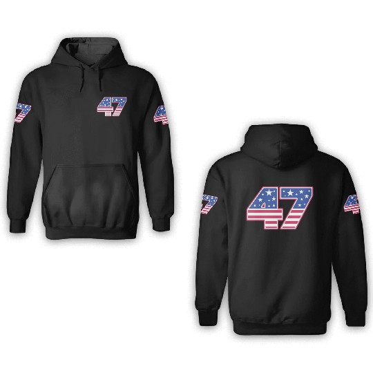 Number 47 in Stars and Stripes 3D Hoodies
