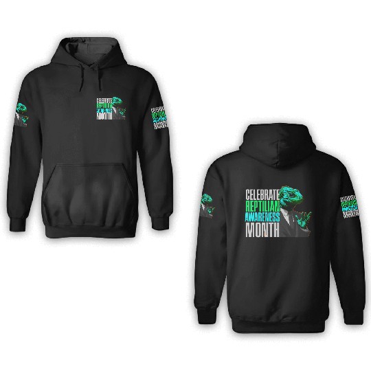 Reptilian Awareness Month Lizard People 3D Hoodies