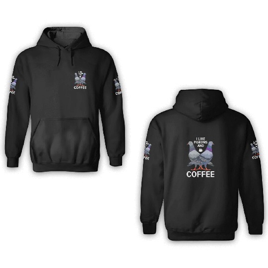Pigeon Racing Coffee Bird Race 3D Hoodies