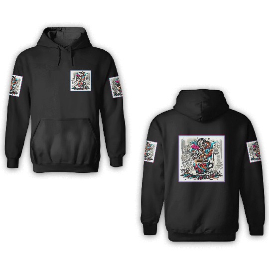 Espresso Graffiti 3D Hoodies