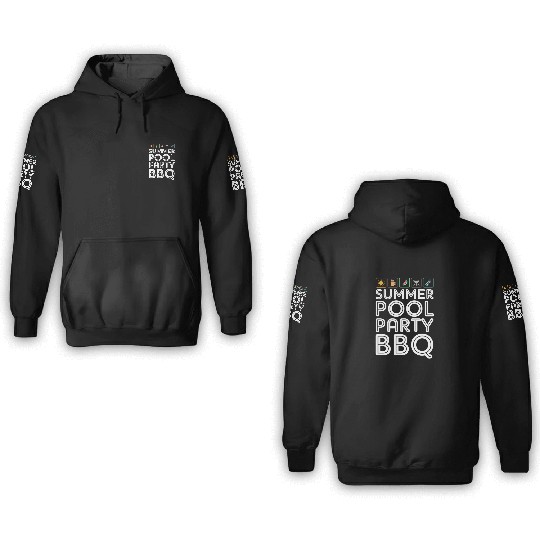 Summer Pool Party BBQ Squad 3D Hoodies