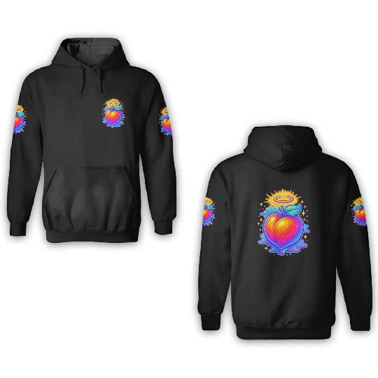 Neon peach divine 3D Hoodies