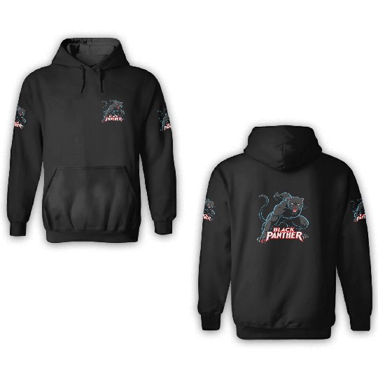 Black Panther. 3D Hoodies