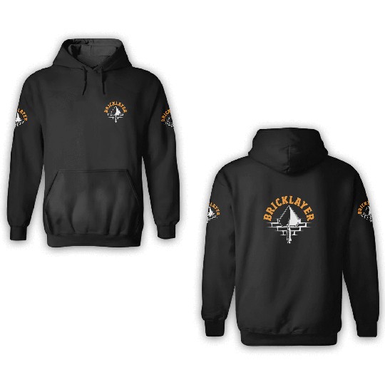 Bricklayer Trowel and Brick Wall Pride 3D Hoodies