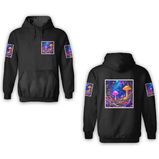 Enchanted Mushroom Forest 3D Hoodies