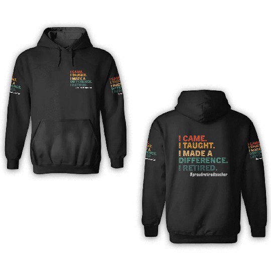 Funny Retired Teacher Retirement 2025 Teachers Day 3D Hoodies