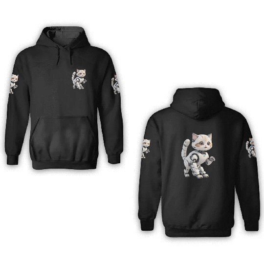 Cat Robot 3D Hoodies