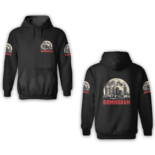 Birmingham City Albm Skyline Full Moon 3D Hoodies