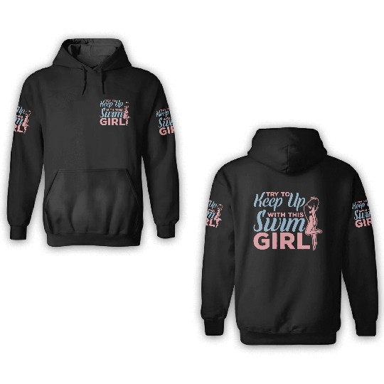 Funny Swim Girl 3D Hoodies