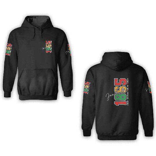 1865 Juneteenth 3D Hoodies