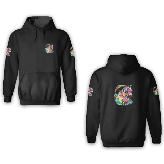 Vivid Spectrum Visage 3D Hoodies