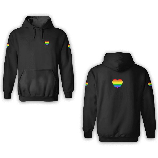 I love my daughter & her wife LGBTQ ally parent 3D Hoodies