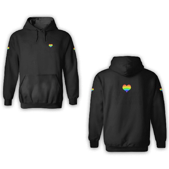 I love my daughter & her wife LGBTQ proud parent 3D Hoodies