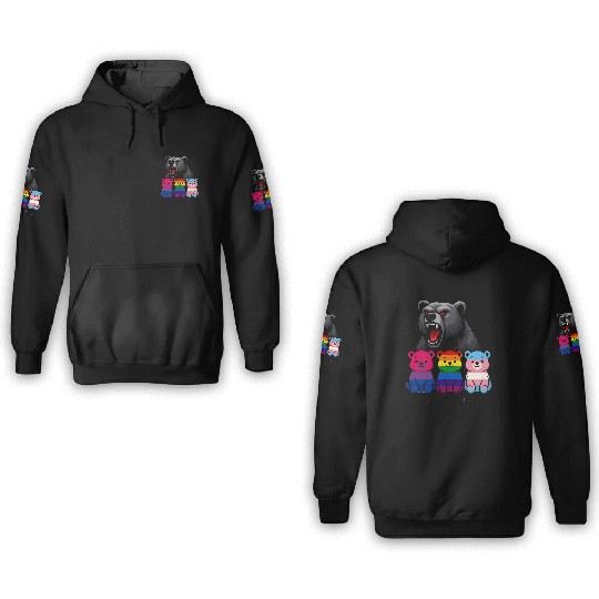 Mama Bear Pride Cubs 3D Hoodies